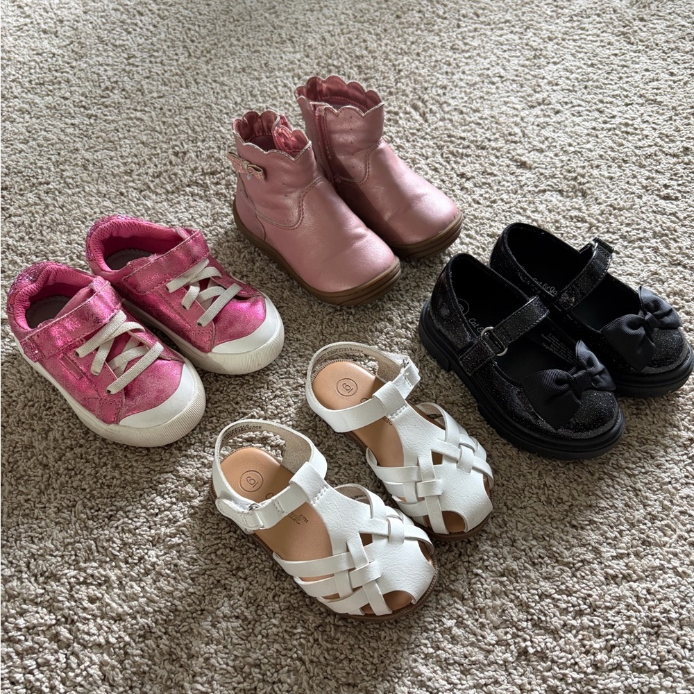 Lot of Toddler Girl Shoes Size 6